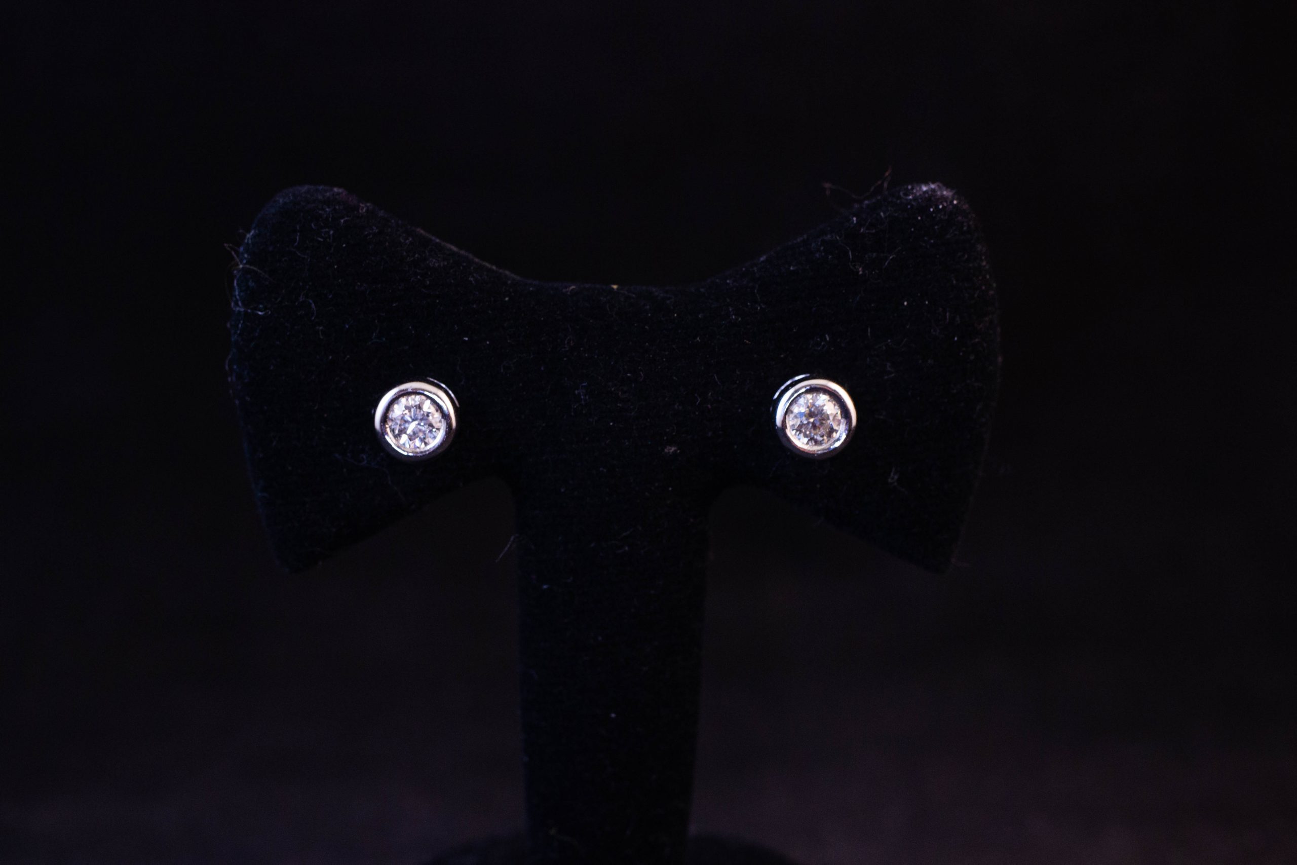 IMG_8499 18k white gold and diamond stud earrings. Total diamond content .5ct. Price includes nationwide delivery