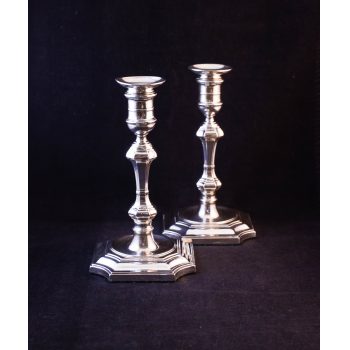 Pair of antique silver candlesticks. Stamped London 1910, measure 20h x 11w in cm. Price includes nationwide delivery
